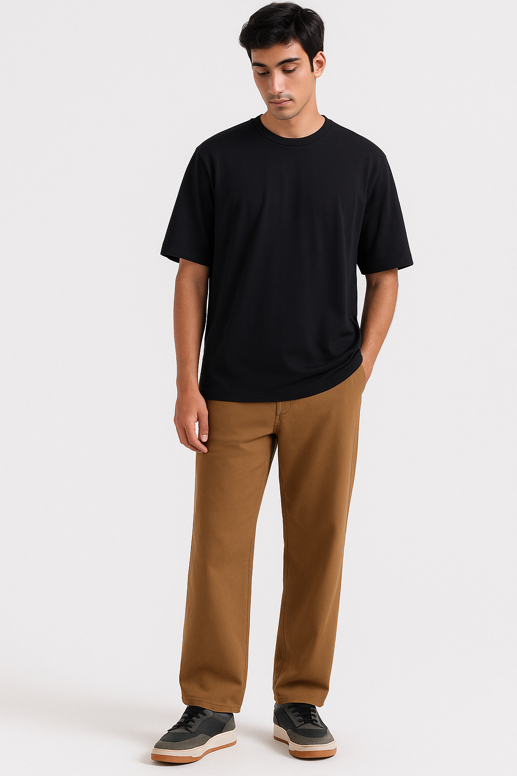 Grey Crew Neck Tee – ARAM Collection