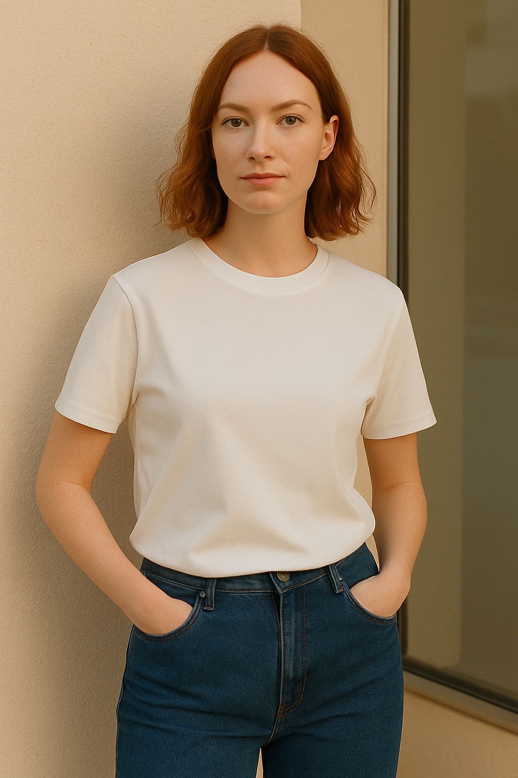 White Crew Neck Tee – ARAM Collection