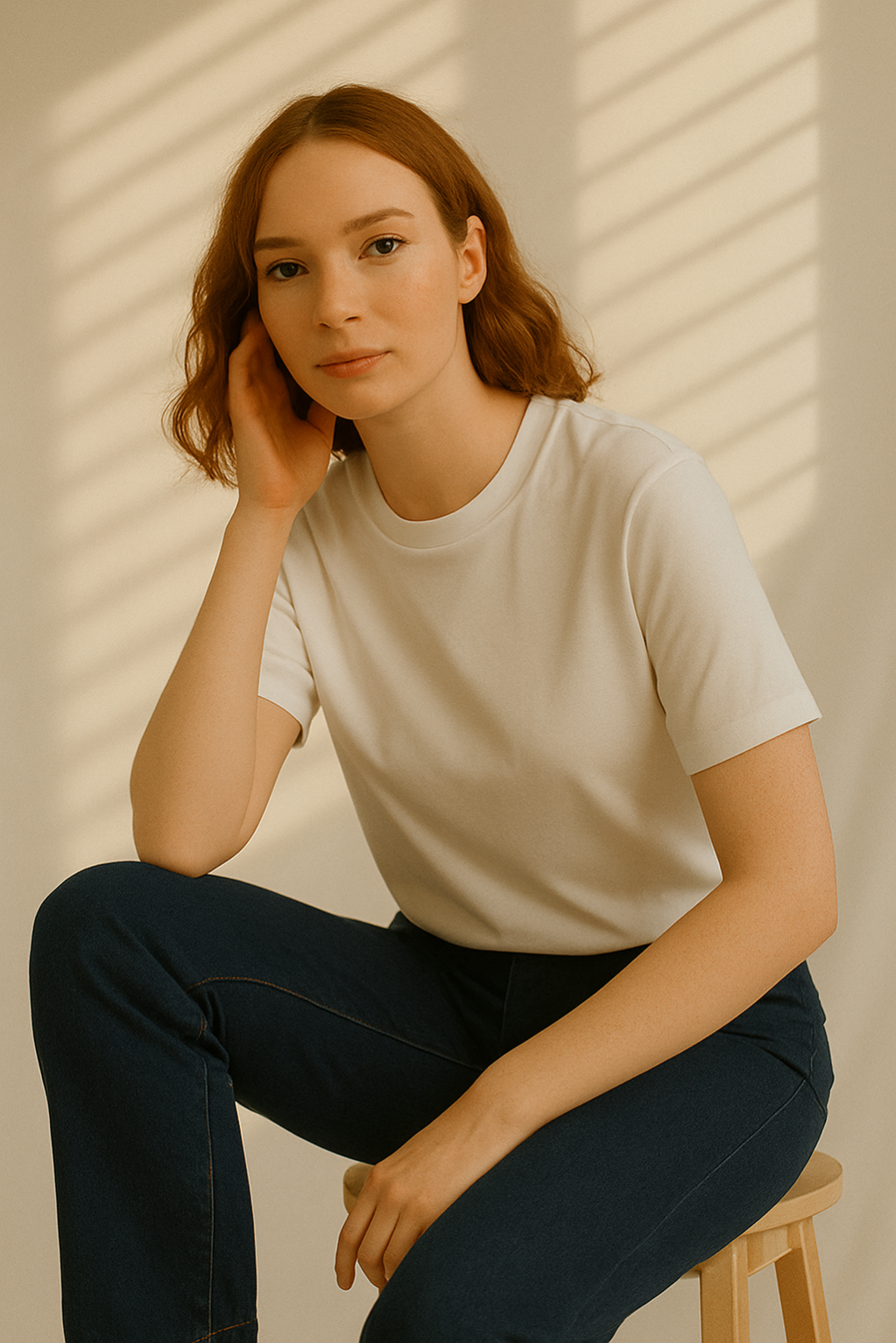 White Crew Neck Tee – ARAM Collection